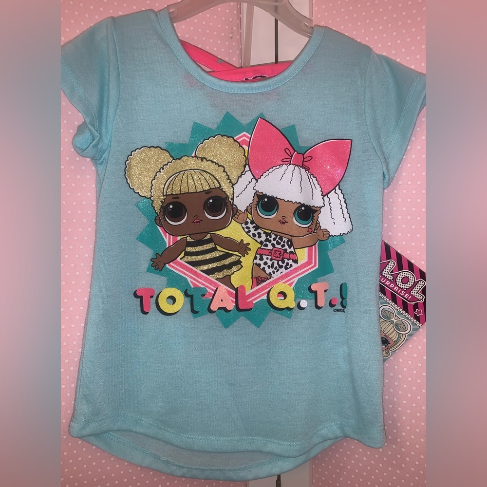 Girls size 4 two piece shirt set. LOL SURPRISE brand. Says TOTAL Q.T. On front - Picture 3 of 17